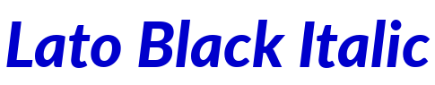 Lato Black Italic font